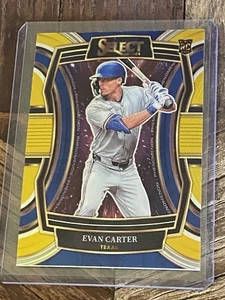 2024 Select Evan Carter Phenomenon RC Gold Prizm Rookie #9/10 Rangers - Bild 1 von 2