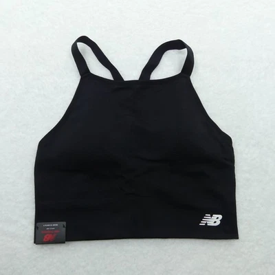 New Balance Sports Bra Womens Large Black Longline Wireless Medium Impact - Image 1 of 4