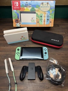 Nintendo Switch Console HAC-001(-01)  Animal Crossing Special Edition CIB w/Box - Picture 1 of 24