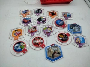 Menge 16 verschiedene Disney Infinity Power Discs mit BOX - Überprüfen Sie Bilder für Details - Bild 1 von 8
