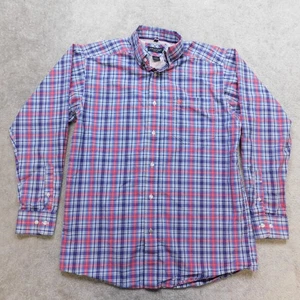 Ariat Pro Series Button Down Shirt Mens Medium Blue Red Tartan Plaid Longsleeve - Picture 1 of 15
