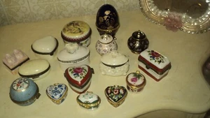 CERAMIC/PORCELAIN/2 LIMOGES TRINKET BOXES 2 CREAM VASES*LOT 16 - Picture 1 of 3