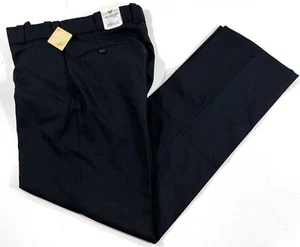 NEW MENS 31x33 FLYING CROSS 47280 POLYESTER WOOL PANTS W/ FLEX WAISTBAND NAVY - Picture 1 of 2