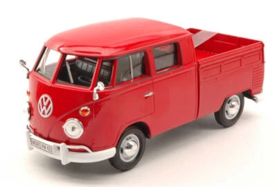 MODELLINO FURGONE STATICO DIECAST VW TYPE 2 T1 PICK UP ROSSO SCALA 1:24 - Immagine 1 di 2