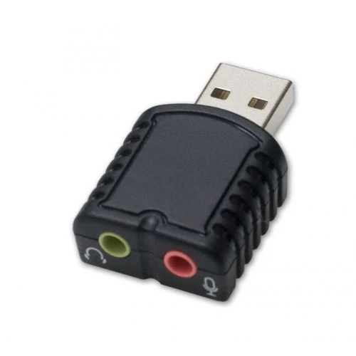 Syba SD-AUD20066 USB 2.0 External Stereo Sound Adapter with Mic Input - Image 1 of 1