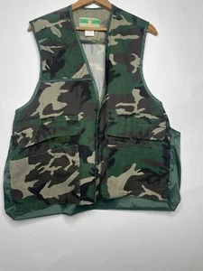 Vintage Game Winner Sportswear Vest Size Large Camo Outdoors Hiking Hunting - Picture 1 of 8