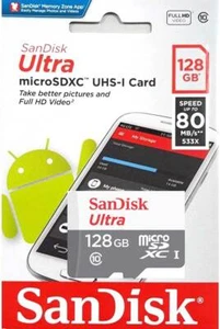 Tarjeta de memoria SanDisk Ultra 128 GB microSDXC UHS-1 80 MBs Clase 10 COMPLETA AL POR MENOR - Imagen 1 de 12