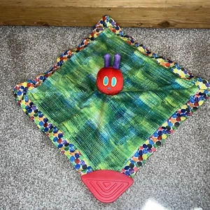 The Very Hungry Caterpillar comforter Teether green blankie soother Eric Carle❤️ - Picture 1 of 5