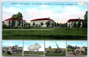 Postkarte AL 1943 Anniston Ft McClellan Kaserne Krankenhaus Offiziere Viertel N8 - Bild 1 von 2