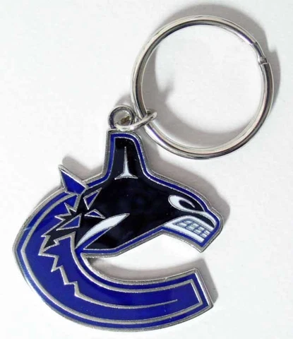 VANCOUVER CANUCKS - NHL LICENSED LOGO KEYCHAIN - TOP QUALITY METAL - NEW! Cover