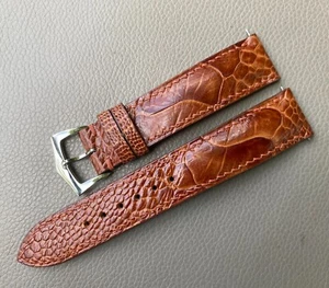 Genuine Ostrich leg skin Watch Strap Band Size 16 18 19 20 21 22 23 24 25 26mm - Picture 1 of 13
