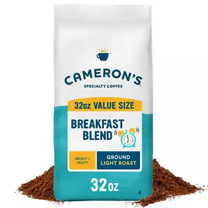 Cameron's Coffee Premium Breakfast Blend Ground Coffee, Light Roast, 32 oz - Picture 1 of 8