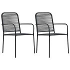 Festnight Garden Chairs 2 pcs Cotton Rope and Steel Q6K0