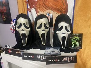Scream Ghostface Mask Lot  Fun World Div Glows Mask With Stab Ticket And Knife