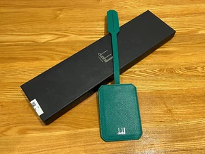 Lovely Dunhill Cadogan Seafoam Green Leather Luggage Tag BNWT In Box RRP £120 - Picture 1 of 8