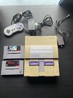 SNES Console With Cables And Controller, Tested and Working.