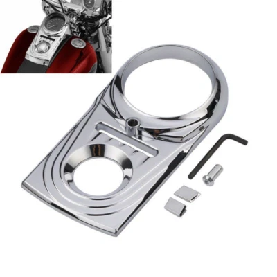 Chrome Dash Panel Insert Cover For Harley Dyna Wide Glide Heritage Softail FLSTC Foto 1 de 4