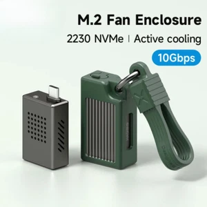 2230 M.2 NVMe SSD Enclosure with Cooling Fan USB 3.2 Gen 2 to NVMe PCI-E M.2 SSD - Afbeelding 1 van 25