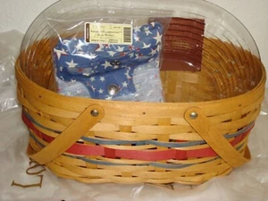 Combo de canasta Longaberger 2008 American Celebrations Oval Market #61611 - NUEVO - Imagen 1 de 7