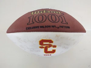 Cappello e calcio firmato USC Trojans 1993/94 squadra e allenatore Robinson Thurman Riley - Foto 1 di 12