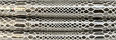 METALLIC PEWTER SNAKE PRINT On Soft Italian Lambskin Leather 5sqf 1.0mm #B7994 - Image 1 of 4