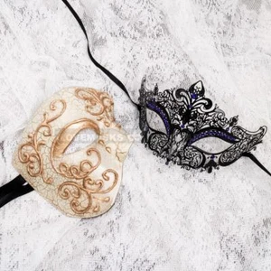 Halloween Couple's Party Masquerade Masks Phantom of the Opera Costume Mask - Picture 1 of 16