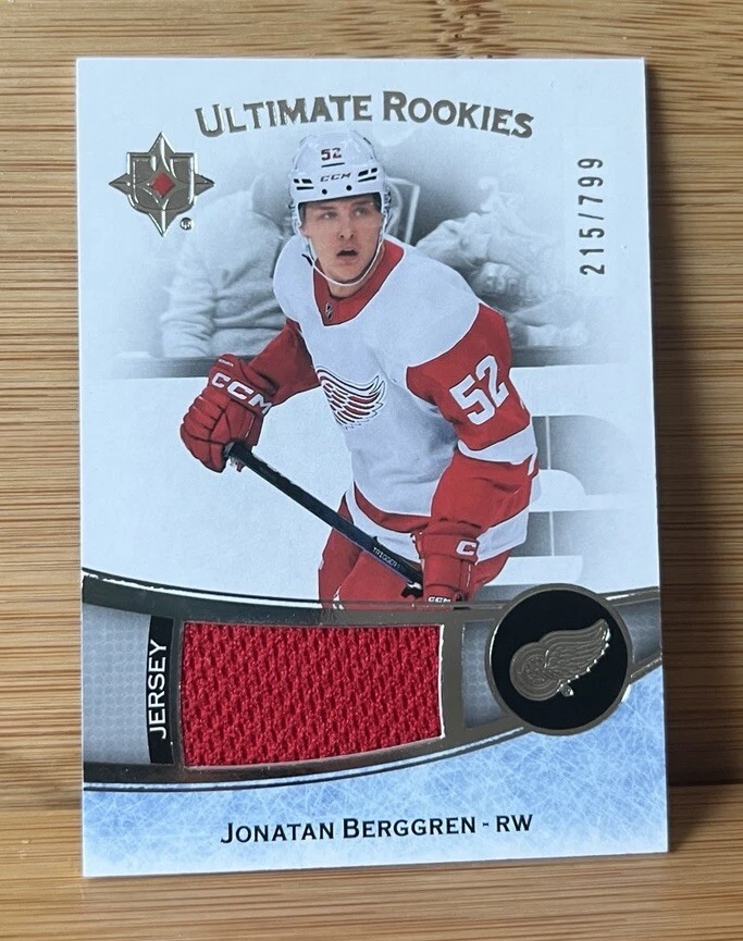 Jonatan Berggren 22-23 UD Ultimate Collection Ultimate Rookies Jersey Red /799 - Image 1 of 2