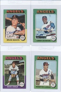 1975 Topps Baseball ANGELS 8 Card Autograph Lot Autos Vintage Signatures - Picture 1 of 4