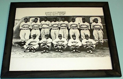 Kansas City Monarchs 1936 impresión enmarcada en blanco y negro liga negra Foto 1 de 1