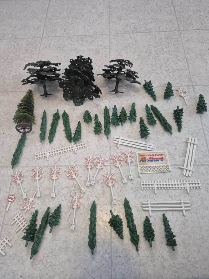 AMERICAN FLYER ALL ABOARD S GAUGE PAINEL CÊNICO ACESSÓRIO Placa de Árvores LOTE - Imagem 1 de 4