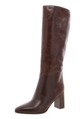 Calvin Klein Mujer Dawna Cremallera Hasta la Rodilla Botas Marrón Oscuro Talla 7,5 M Foto 1 de 4
