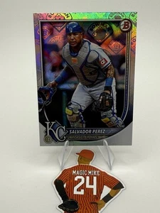 Salvador Perez 2025 Bowman #34 Retro Logo Foil SSP KC Royals - Picture 1 of 2