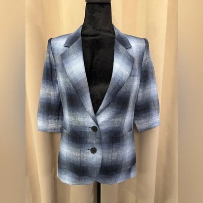 Smythe Blazer amazing blue plaid! - Image 1 of 4