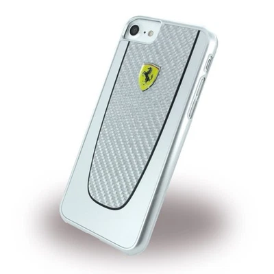 Ferrari Vera Custodia In Fibra Di Carbonio Per Apple iPhone 7 Backcover - Immagine 1 di 3