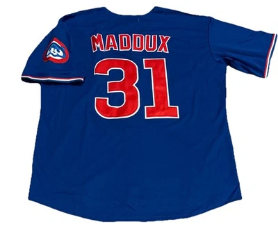 Greg Maddux Chicago Cubs Jersey Men’s XL 1992 Blue Alternate Retro Throwback - Image 1 of 4