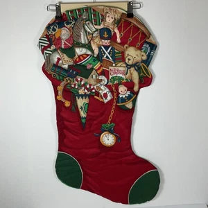 Vintage Cranston Jumbo Handarbeit Steppstrumpf The Night Before Christmas  - Bild 1 von 10