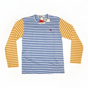 Comme des Garçons Play Stripe Long Sleeve Shirt Men’s Medium CDG Heart - Picture 1 of 9