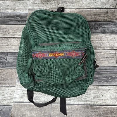 Vintage Eastpak Made in USA Green Full Mesh See Through Backpack Bag Unisex - Image 1 of 4