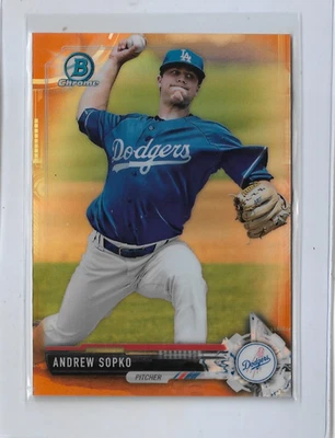 Andrew SopKo 2017 Bowman Chrome Prospects BCP-83 Orange Refractor /25 - Image 1 of 2