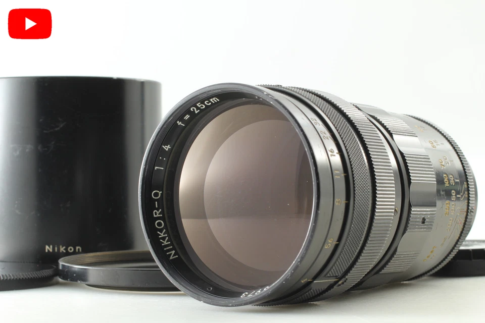 [Exc+5 Hood] Nippon Kogaku Nikkor-Q 25cm 250mm f4 Lens Nikon S Reflex From JAPAN - Image 1 of 4