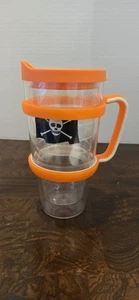 Tervis Insulated Tumbler With bright orange Lid and removable Handle 24oz - Picture 1 of 10