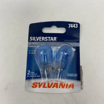 SYLVANIA SilverStar 7443 Mini Bulb 2-Pack - White/Whiter Light 13.5V 25/5.9W Foto 1 de 4