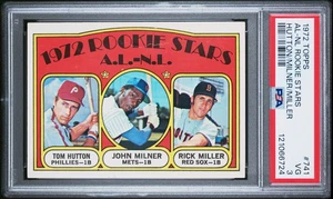 1972 Topps AL-NL Rookie Stars #741 Tom Hutton John Milner Rick Miller PSA VG 3 - Bild 1 von 2