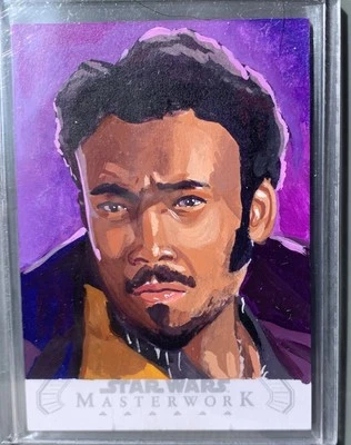 Star Wars Masterworks Sketch Of  Lando Calrissian Artist + Auto Candice Dailey - Image 1 of 2