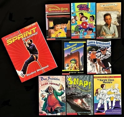 SPRINT READING - Level 400 - STUDENT WORKBOOK + 8 Books (2003, Scholastic) - Image 1 of 4