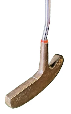 Putter Otey Crisman 69 DGN hoja de latón 1971 acero 35" diestro doble cuello de ganso curva Foto 1 de 4