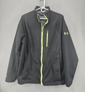 Under Armour Men's Cold Gear Storm 2 Jacket, Black/High Viz, Fleece lined, M - Picture 1 of 12