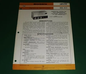 Original Bogen Modelo MTA10 Manual - Imagen 1 de 1