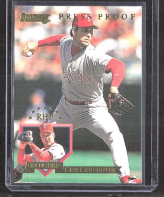 Cris Carpenter 1995 Donruss Press Proofs Texas Rangers #493 /2000 - Image 1 of 2