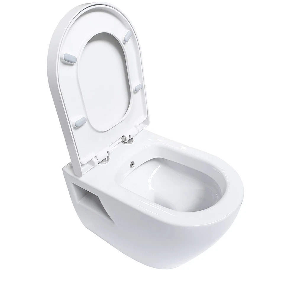 Dusch-WC Taharet Bidet-Funktion & Softclose WC-Sitz, Hänge WC Toilette Weiß - Bild 1 von 4